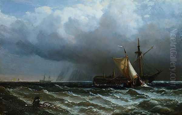 After the Storm Oil Painting by William Clarkson Stanfield