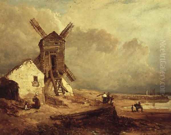 The Windmill Oil Painting by William Clarkson Stanfield