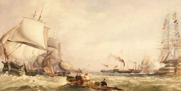 Cowes Regatta Oil Painting by William Clarkson Stanfield