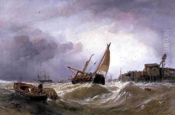 The River Texel Oil Painting by William Clarkson Stanfield