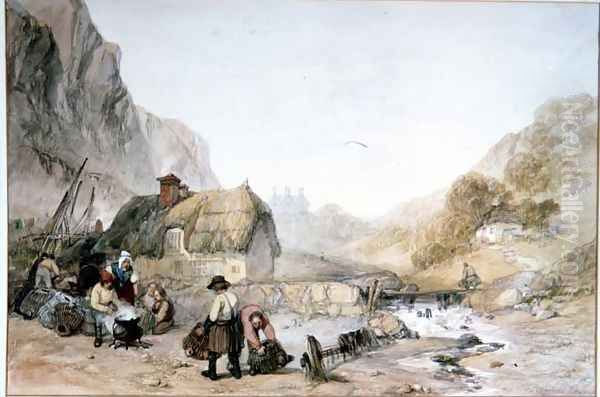 The Lobster Boilers Oil Painting by William Clarkson Stanfield