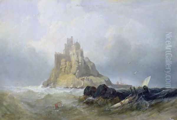 St. Michaels Mount, Cornwall Oil Painting by William Clarkson Stanfield