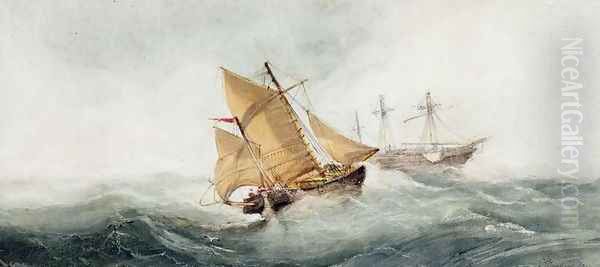 Approaching the Wreck, 1837 Oil Painting by William Clarkson Stanfield