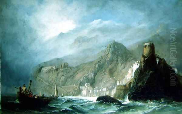 Rocky Bay Oil Painting by William Clarkson Stanfield