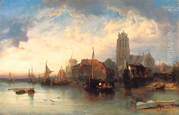 Dordrecht Oil Painting by William Clarkson Stanfield