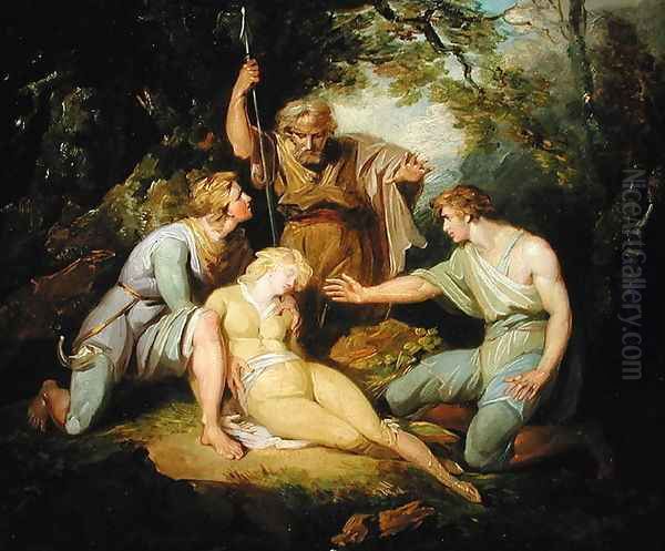 Scene ii Act IV from Cymbeline by William Shakespeare 1564-1616 Oil Painting by Henry Singleton