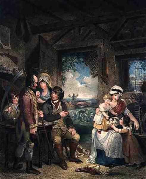 Peace, engraved by John Whessell c.1760-1823, pub. by T. Simpson and Darling and Thompson, 1798 Oil Painting by Henry Singleton