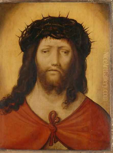 Christ with Crown of Thorns, c.1525 Oil Painting by Hans Leonhard Schaufelein