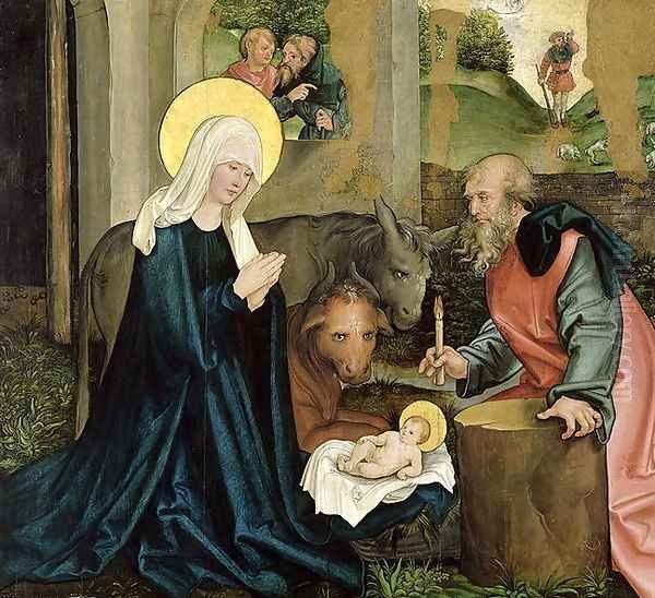 The Birth of Christ Oil Painting by Hans Leonhard Schaufelein