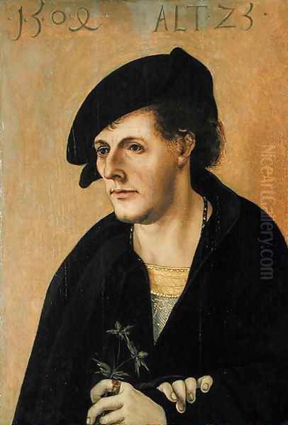 Portrait of a Young Man, c.1504 Oil Painting by Hans Leonhard Schaufelein