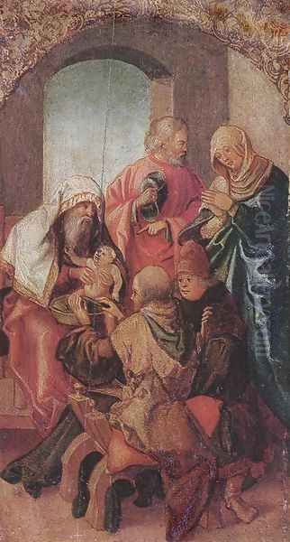 The Circumcision of Christ 1505-06 Oil Painting by Hans Leonhard Schaufelein