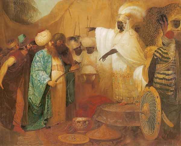 Persian Envoys before the King of Ethiopia Oil Painting by Franciszek Smuglewicz