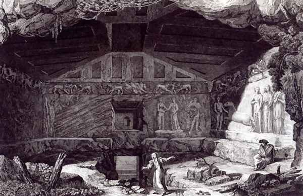 Etruscan Tomb, c.1780 Oil Painting by Franciszek Smuglewicz