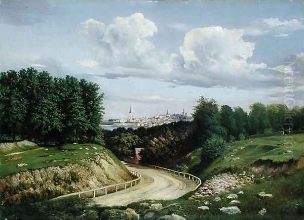 View of Tallinn Oil Painting by Alexander Georg Schlater