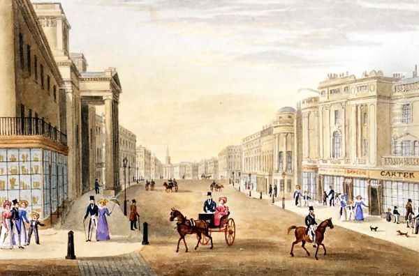 Regent Street, looking north from Hanover Street, c.1830 Oil Painting by George (Sydney) Shepherd