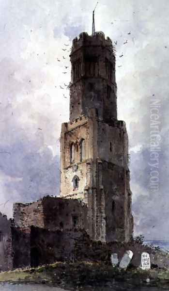 Irthlingborough Church, Northamptonshire Oil Painting by George (Sydney) Shepherd