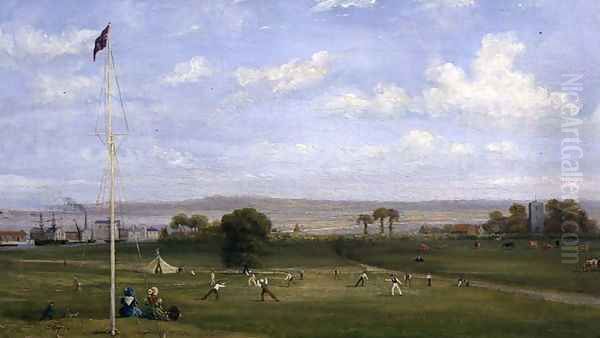 View of Shoreham, c.1830s Oil Painting by George (Sydney) Shepherd