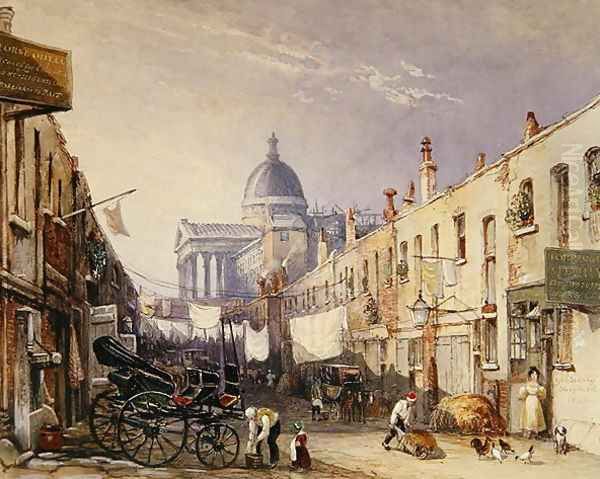 London University from Old Gower Muse, 1835 Oil Painting by George (Sydney) Shepherd