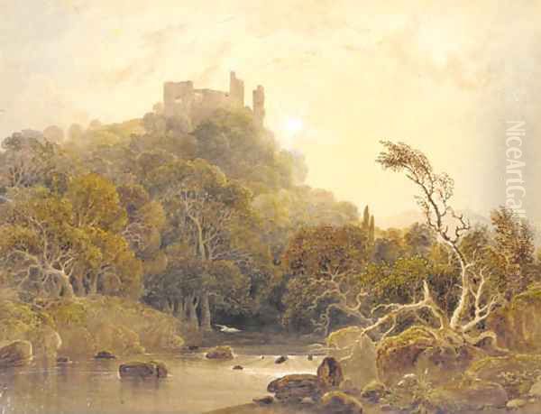 Berry, Pomroy Castle, Devon Oil Painting by George (Sydney) Shepherd