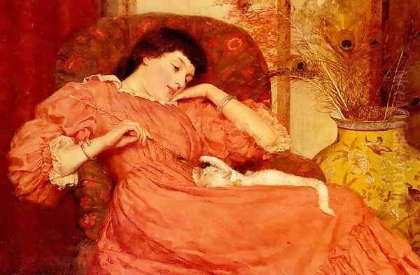 Indolence Oil Painting by Frank Markham Skipworth