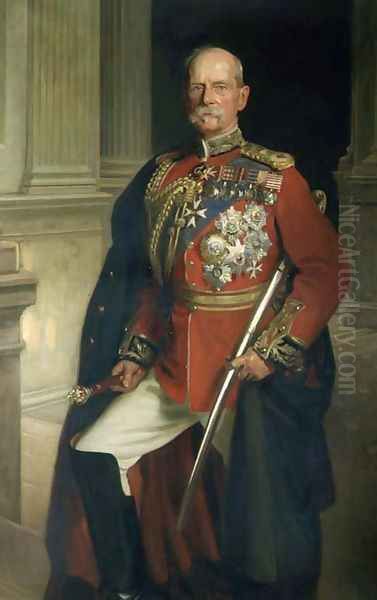 Field Marshal Earl Roberts Oil Painting by Frank Markham Skipworth