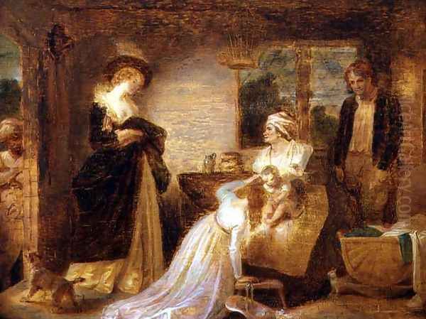 The Seven Ages of Man The Infant from Act II, Scene vii of As You Like it by William Shakespeare c.1798-1801 Oil Painting by Robert Smirke