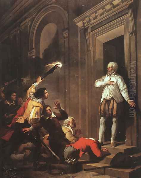 Death of Admiral de Coligny 1787 Oil Painting by Joseph Benoit Suvee