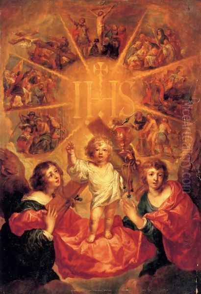 The Glorification Of The Name Of Jesus Oil Painting by Anthonis Sallaert