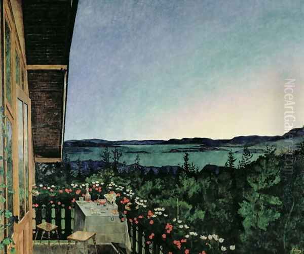 Summer Night, 1899 Oil Painting by Harald Oscar Sohlberg