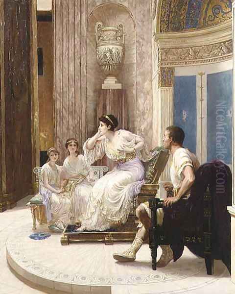 In a Roman Room Oil Painting by Herbert Sidney