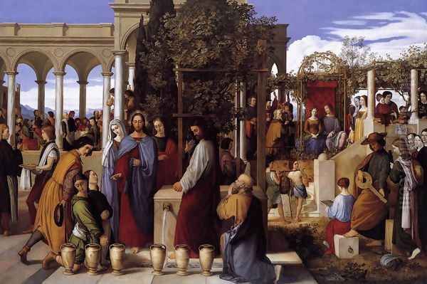 The Wedding Feast at Cana 1819 Oil Painting by Julius Schnorr Von Carolsfeld