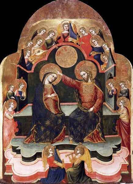 Coronation of the Virgin 1381 Oil Painting by Stefano Di Sant'Agnese