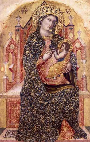 Virgin and Child, 1369 Oil Painting by Stefano Di Sant'Agnese