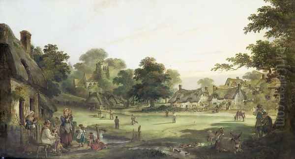 Village Cricket, c.1870 by Charles Waller Shayer