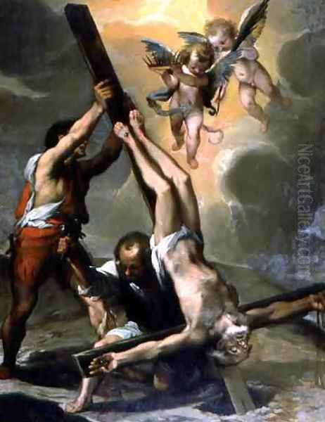 The Crucifixion of Saint Peter Oil Painting by Ventura Salimbeni