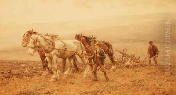 The Ploughman Oil Painting by Harold Swanwick