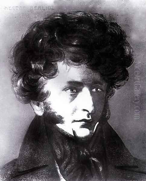 Portrait of Hector Berlioz 1803-69 Oil Painting by Emile Signol