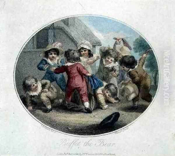 Buffet the Bear, engraved by Charles Knight 1743-c.1826, pub. by J.F. Tomkins, 1790 Oil Painting by Thomas Stothard