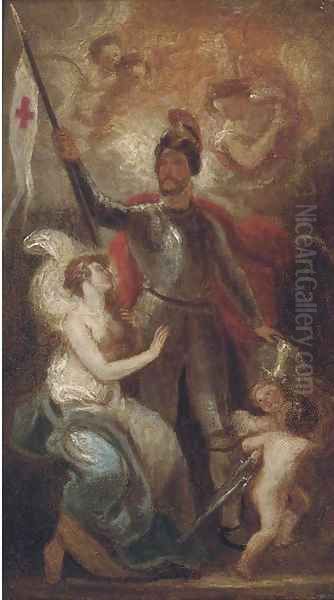 Love and war Oil Painting by Thomas Stothard