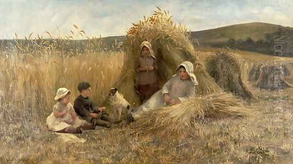 Young Harvesters Oil Painting by Lionel Percy Smythe