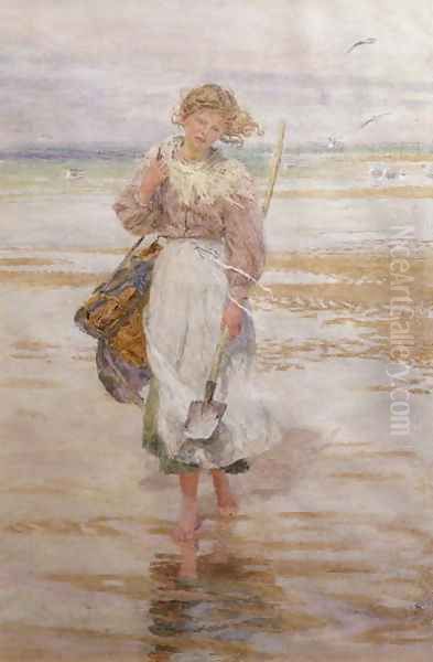 The Bait Digger, 1910 Oil Painting by Lionel Percy Smythe