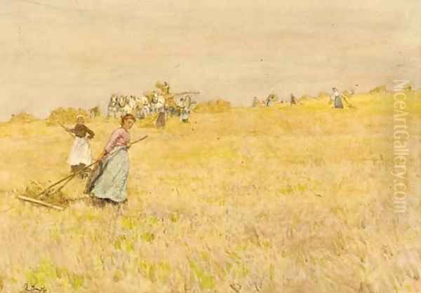 The harvesters 2 Oil Painting by Lionel Percy Smythe