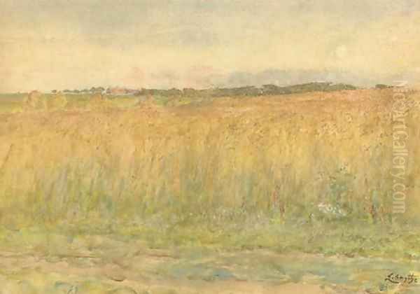 Cornfield Oil Painting by Lionel Percy Smythe