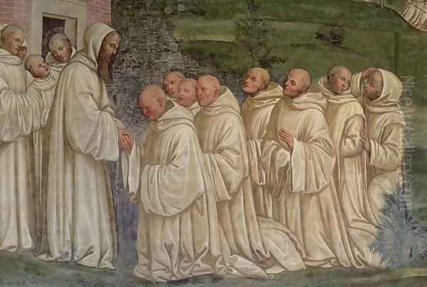 Benedictine Monks, from the Life of St. Benedict Oil Painting by L. & Sodoma Signorelli