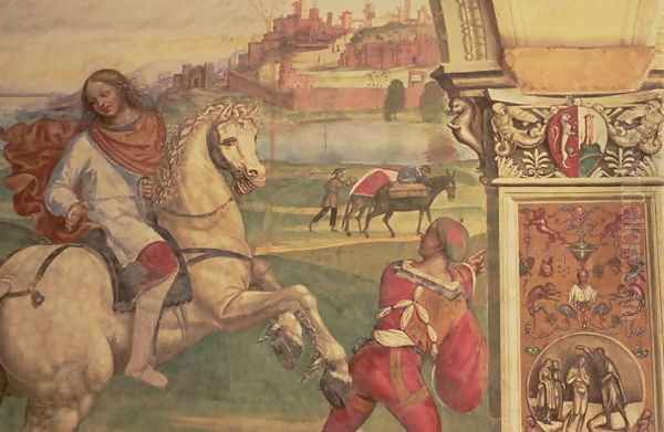 Man on Horseback, from the Life of St. Benedict Oil Painting by L. & Sodoma Signorelli