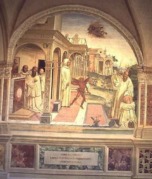 The Flagellation of St. Benedict, from the Life of St. Benedict Oil Painting by L. & Sodoma Signorelli