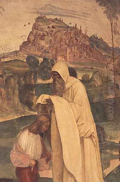 St. Benedict Blessing a Child, from the Life of St. Benedict Oil Painting by L. & Sodoma Signorelli