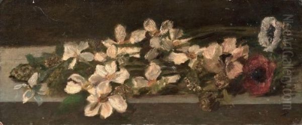 Fiori Oil Painting by Giovanni Segantini