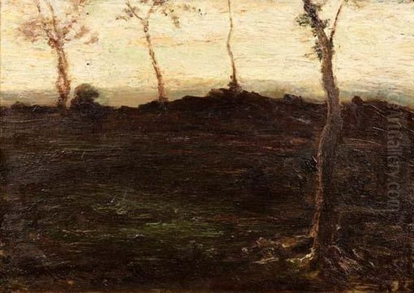 Paesaggio Brianteo (1884/85) Oil Painting by Giovanni Segantini