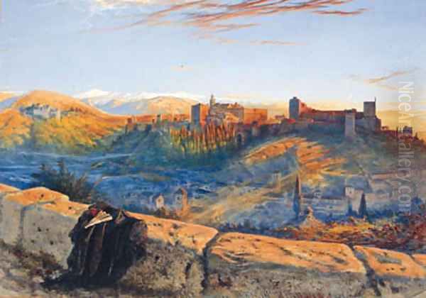 The Alhambra from the Albycin Oil Painting by Henry Stanier